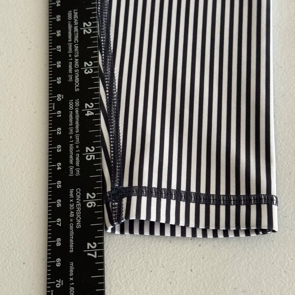 All Fenix Women's XS Striped Leggings Blue White Colorblock High Rise Activewear - Picture 14 of 15